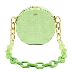 JW PEI Green Faux Leather Crossbody Bag